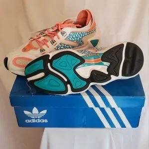 Adidas Athletic Sneakers - White, Blue, and Orange Size 8.5 Mens adidas | Shoes | Adidas Athletic Sneakers White Blue And  main image 2